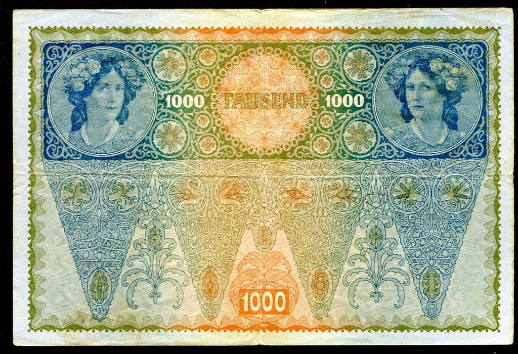 1902 1000 Korona DÖ felülbélyegzés változat II.