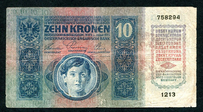 1915 10 Korona - Magyarország felülbélyegzés