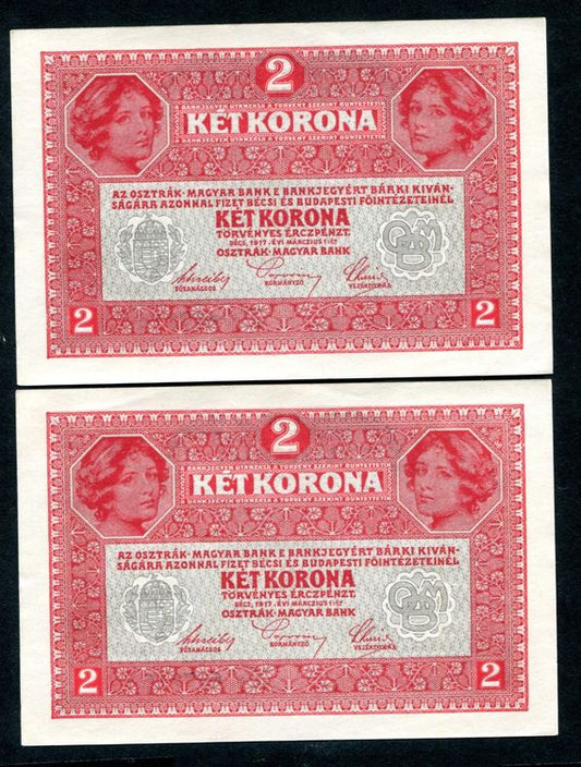 1917 2 Korona sorszámkövető