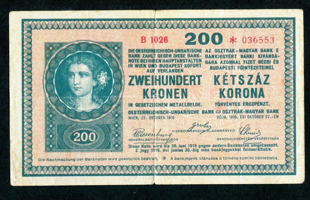 1918 B csillag 200 Korona