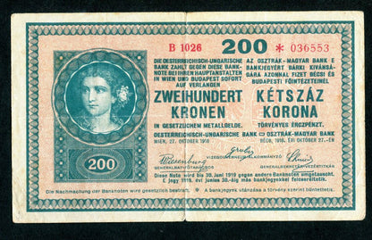 1918 B csillag 200 Korona