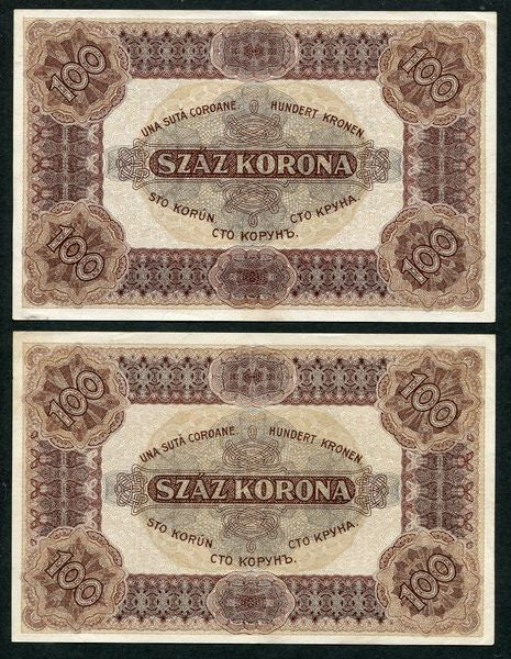 1920 100 korona - sorszámkövető