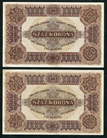 1920 100 korona - sorszámkövető