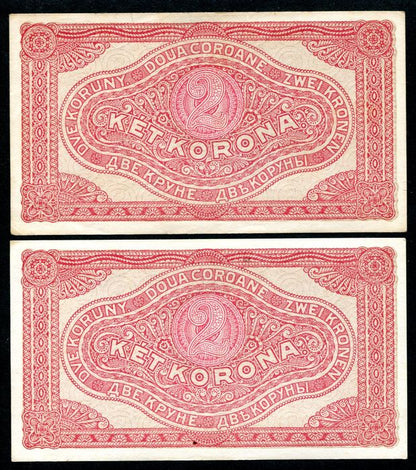 1920 2 Korona csillagos - sorszámkövető