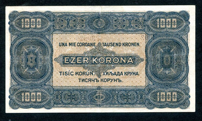 1923 1000 Korona - barna számozás