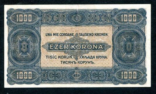 1923 1000 Korona - barna számozás