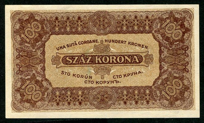 1923 100 Korona - Magyar Pénzjegynyomda Rt.