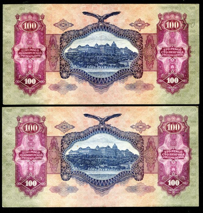 1930 E 100 Pengő - sorszámkövető