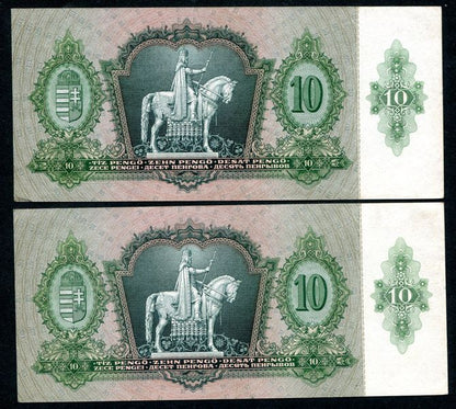 1936 B 10 Pengő sorszámkövető