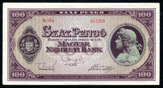 1945 E 100 Pengő - vízjeles