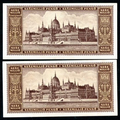 1946 P 100 millió Pengő - sorszámkövető