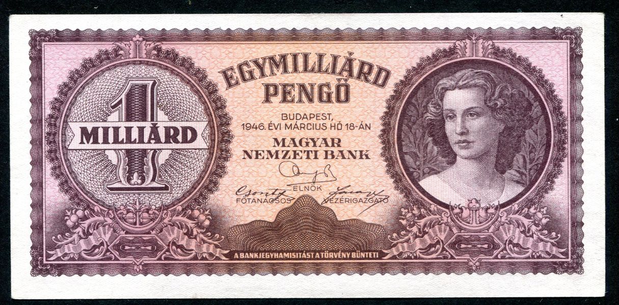1946 R 1 milliárd Pengő
