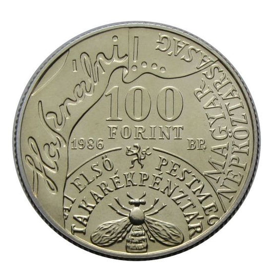 1986 100 Forint Fáy András BU