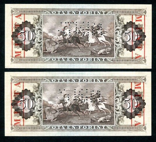 1989 D 50 Forint MINTA - sorszámkövető