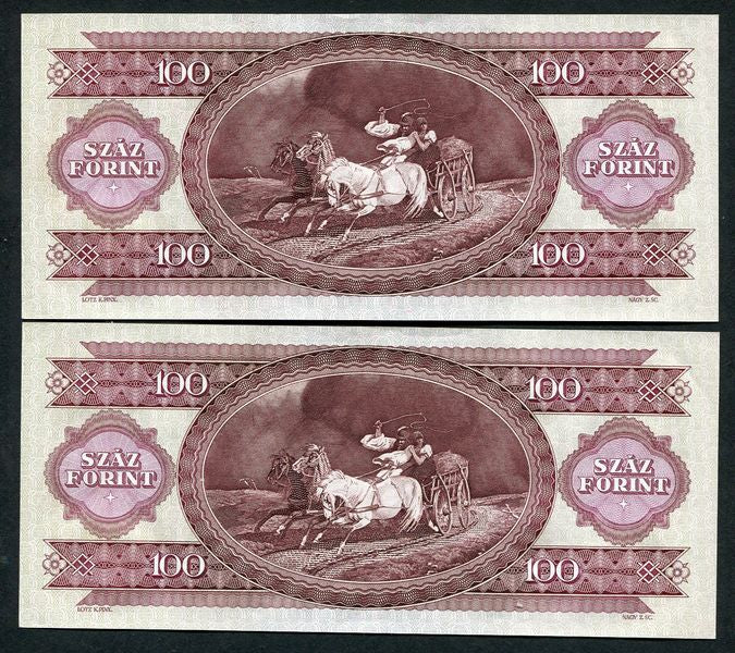 1992 B 100 Forint - sorszámkövető