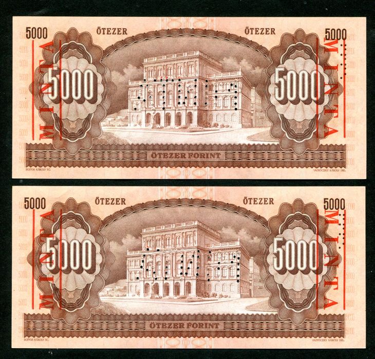 1995 J 5000 Forint MINTA - sorszámkövető