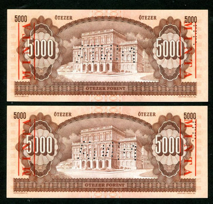 1995 J 5000 Forint MINTA - sorszámkövető