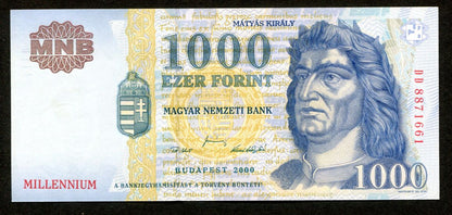 2000 1000 Forint DD Millennium