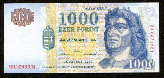 2000 1000 Forint DD Millennium