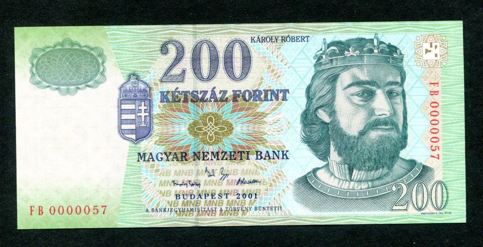 2001 200 Forint FB - alacsony sorszám