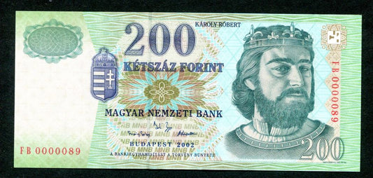 2002 200 Forint FB - alacsony sorszám