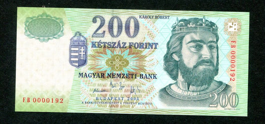 2005 200 Forint FB - alacsony sorszám