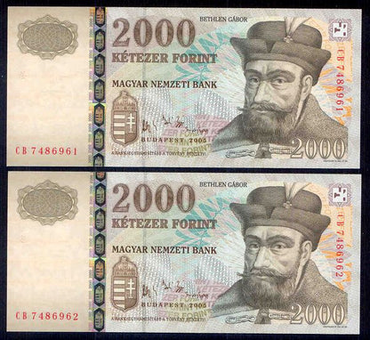 2005 2000 Forint CB - sorszámkövető