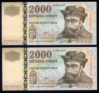2007 2000 Forint CA - sorszámkövető