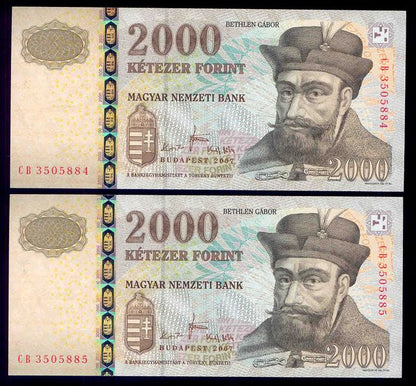 2007 2000 Forint CB - sorszámkövető