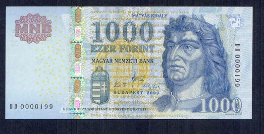 2009 1000 Forint DD - alacsony sorszám