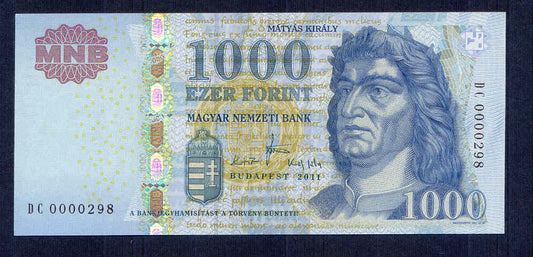 2011 1000 Forint DC - alacsony sorszám