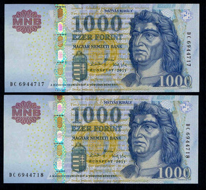 2011 1000 Forint DC - sorszámkövető