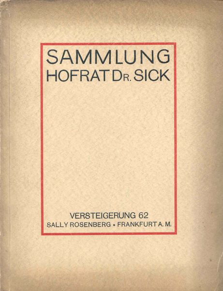 Aukció  Rosenberg: Dr. Sick gyűjtemény