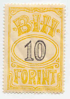 Budapest BIH 10 Ft bélyegpénze
