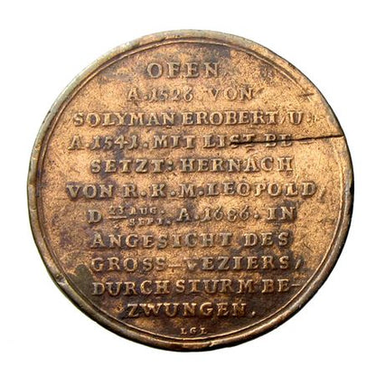 Buda visszafoglalása emlékérem 1686