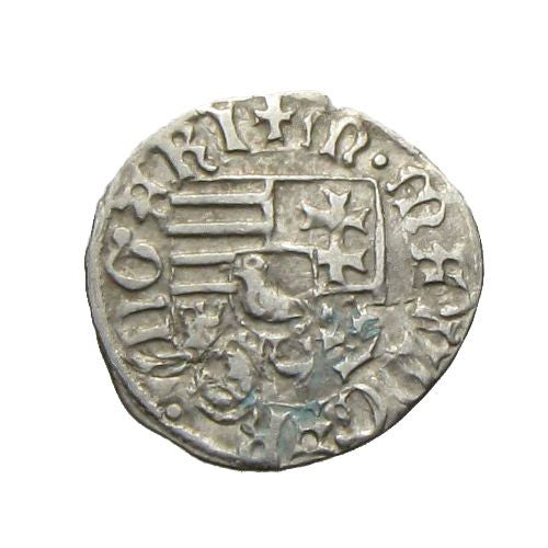 I. Mátyás denár ÉH 565 - veretkettőződés