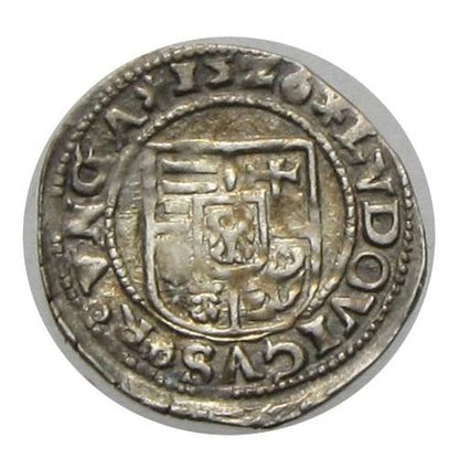 II. Lajos denár ÉH 673a 1526 AV-HK