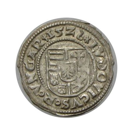 II. Lajos denár ÉH 673dzéta 1526 LV