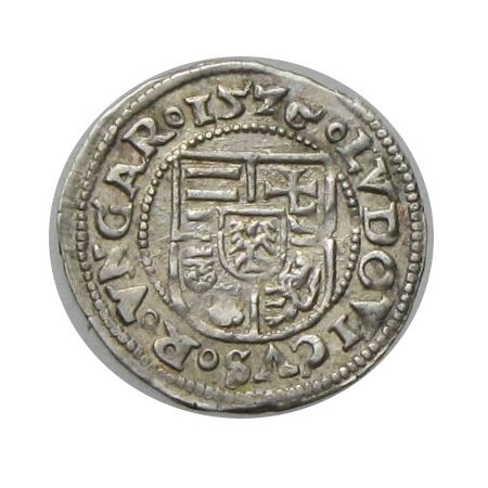 II. Lajos denár ÉH 673e 1526 BA