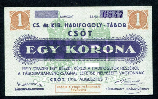 Hadifogolytábor - Csót 1 Korona