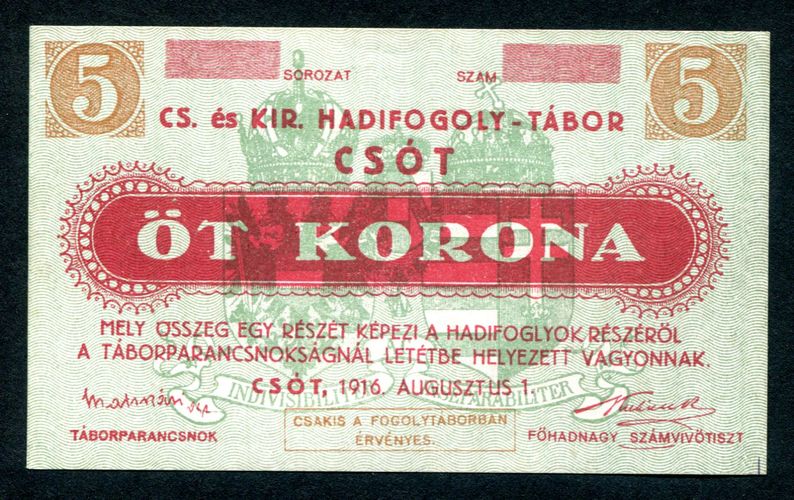 Hadifogolytábor - Csót 5 Korona