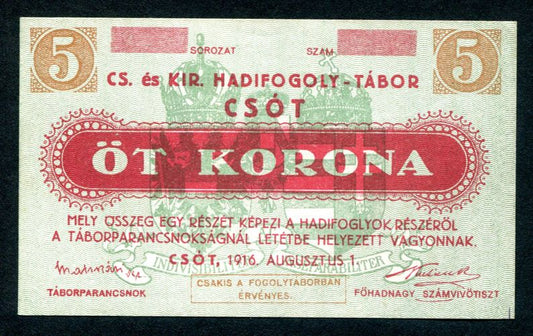 Hadifogolytábor - Csót 5 Korona