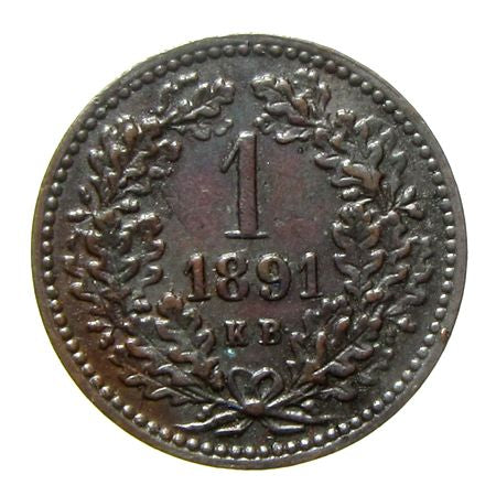 Ferenc József 1891KB 1 krajcár