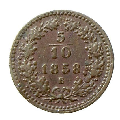Ferenc József 1858B 5/10 krajcár