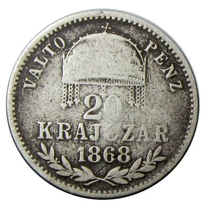 Ferenc József 1868KB 20 krajcár Váltó Pénz