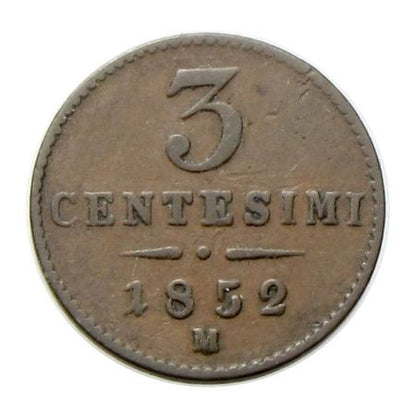 Ferenc József 1852M 3 centesimi