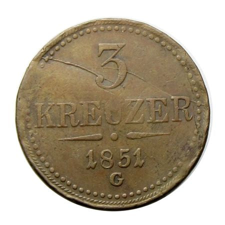Ferenc József 1851G 3 krajcár