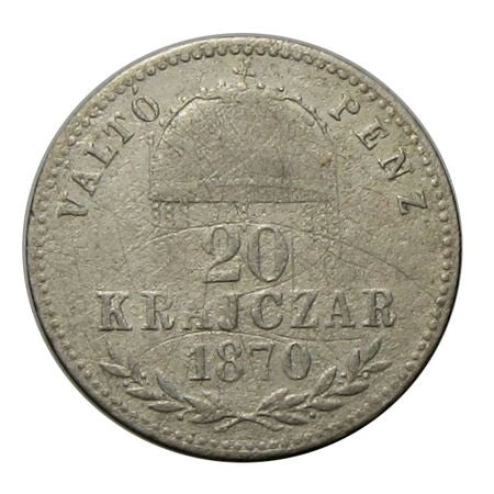 Ferenc József 1870GyF 20 krajcár