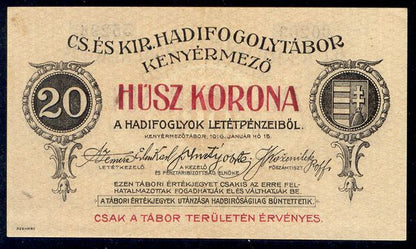 Hadifogolytábor - Kenyérmező 20 Korona