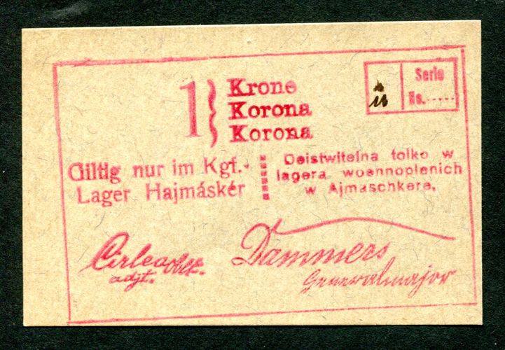 Hadifogolytábor - Hajmáskér I. 1 Korona